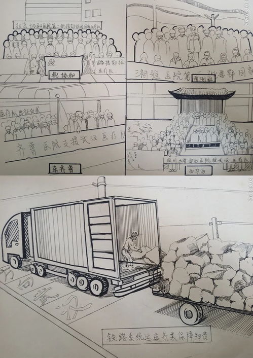 青岛大学美术学院2019级纺装班师生 以笔绘英雄，以图传敬意